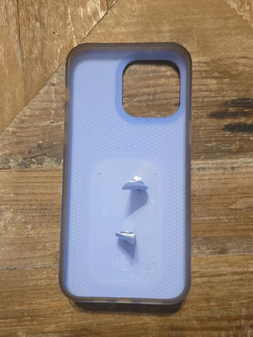 Loopy Case Bow Print Phone Case with Silicone Grip - Light Blue and White